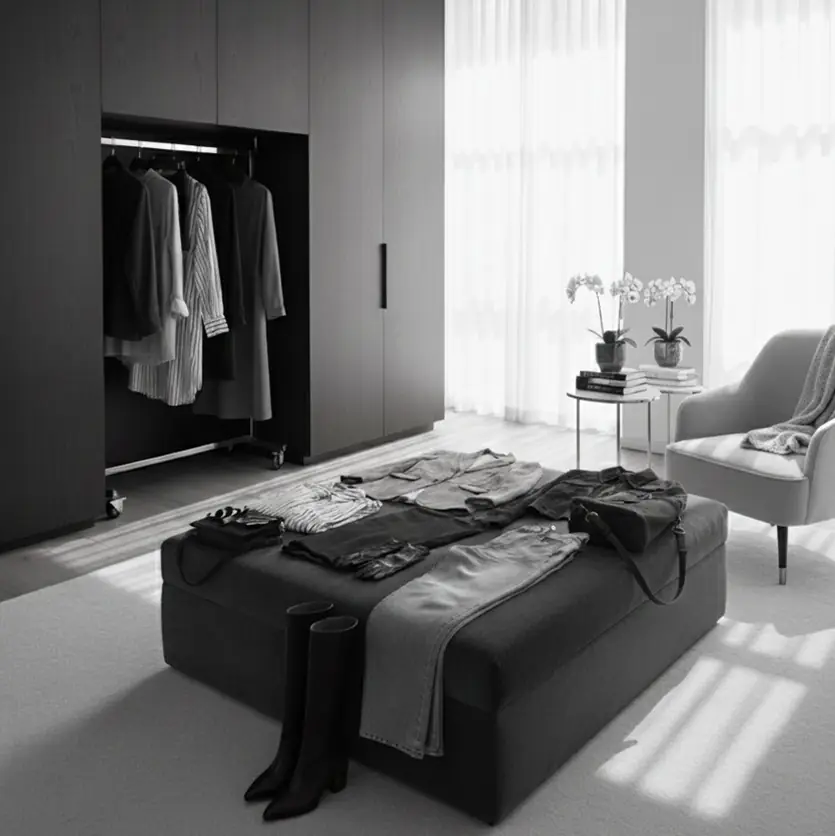 Private wardrobe curation session with personal stylist Indre in London
