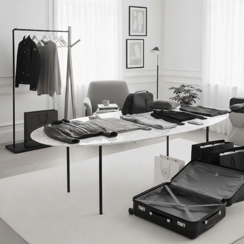 Client wardrobe transformation from a private London styling engagement
